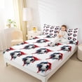 thumbnail image 4 of jejeloiu Football Football Game Queen Sheet Sets,Watercolor Graffiti Hippie Bed Set For Boys Teens 4 Pieces, 4 of 7