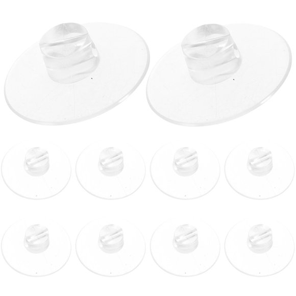 LEEYNEER Suction Cup Clips for Cables and Lights Multipurpose Silicone Clear Transparent Fits Walls Glass Tile