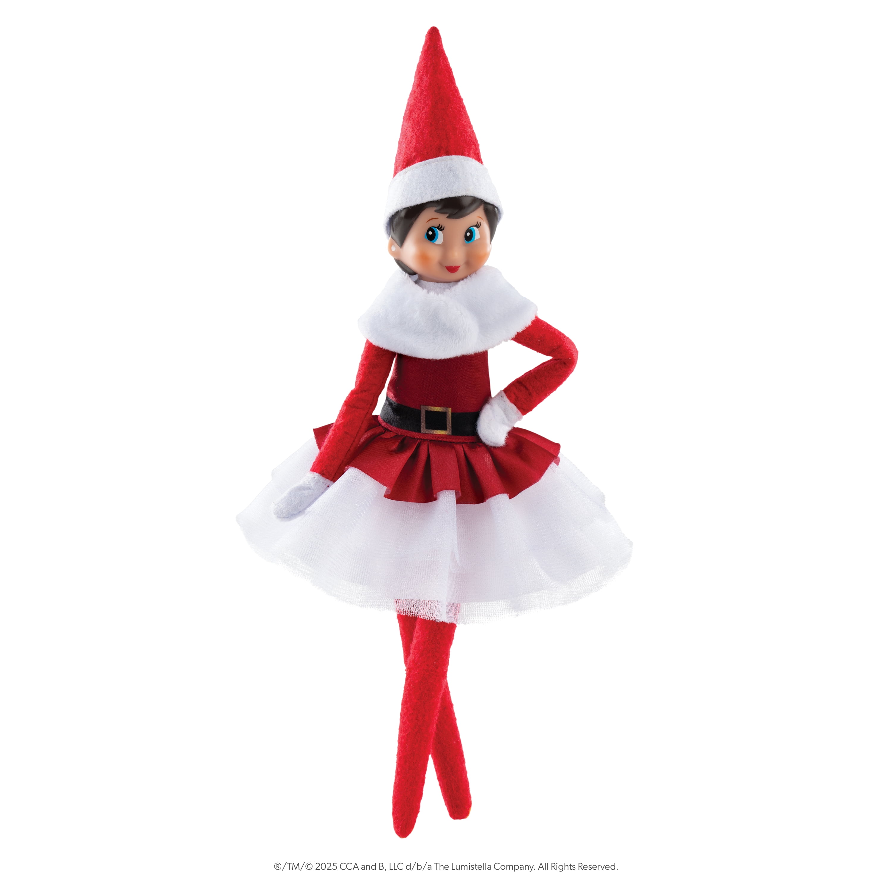 white christmas dresses Claus Couture Collection® Fancy Santa Party Dress – The Elf on the Shelf®  Santa's Store main image 1