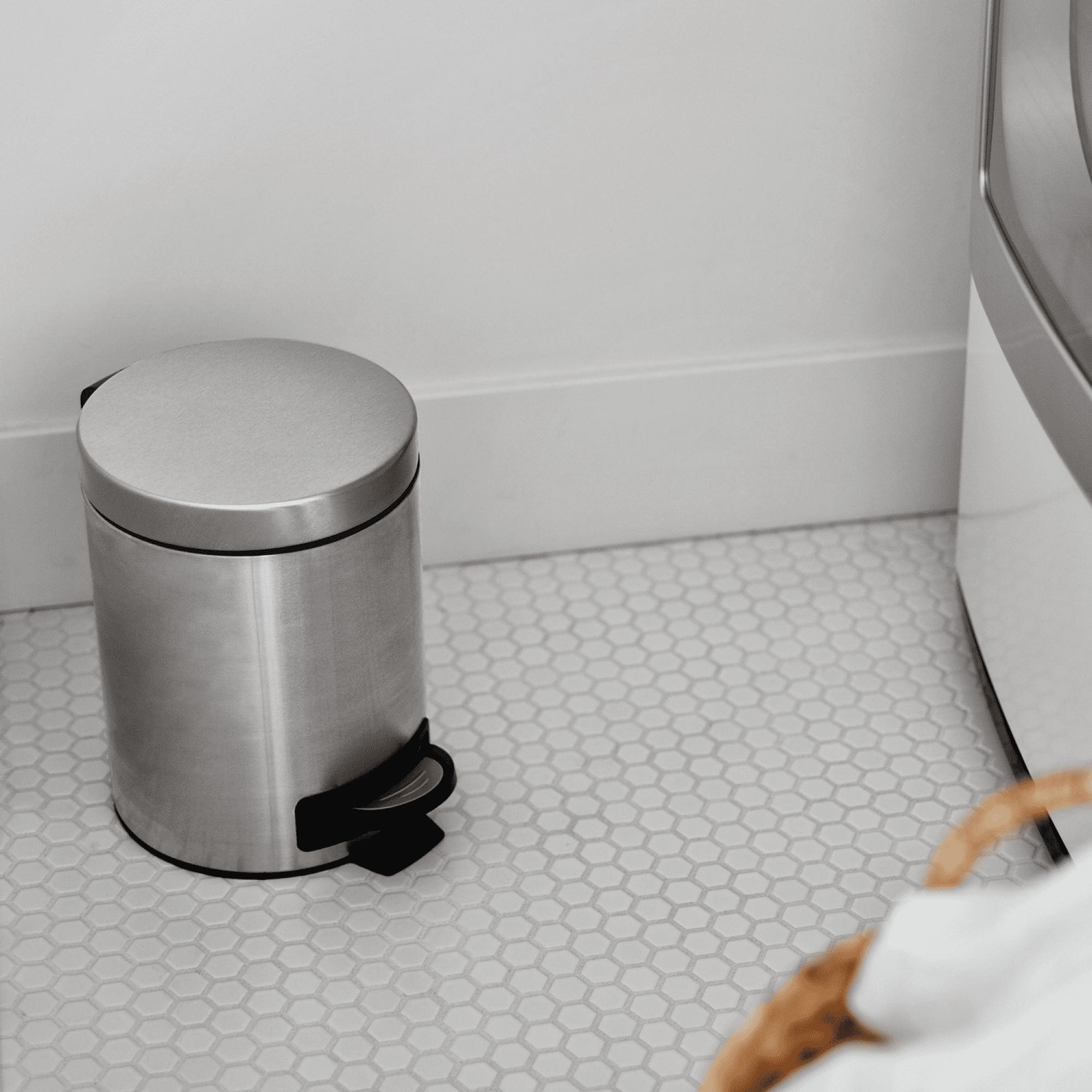 Nine Stars Kitchen Trash Can Combo, 13 and 1 Gallon Stainless Steel Step Garbage Bin with Soft Close Lid, Silver
