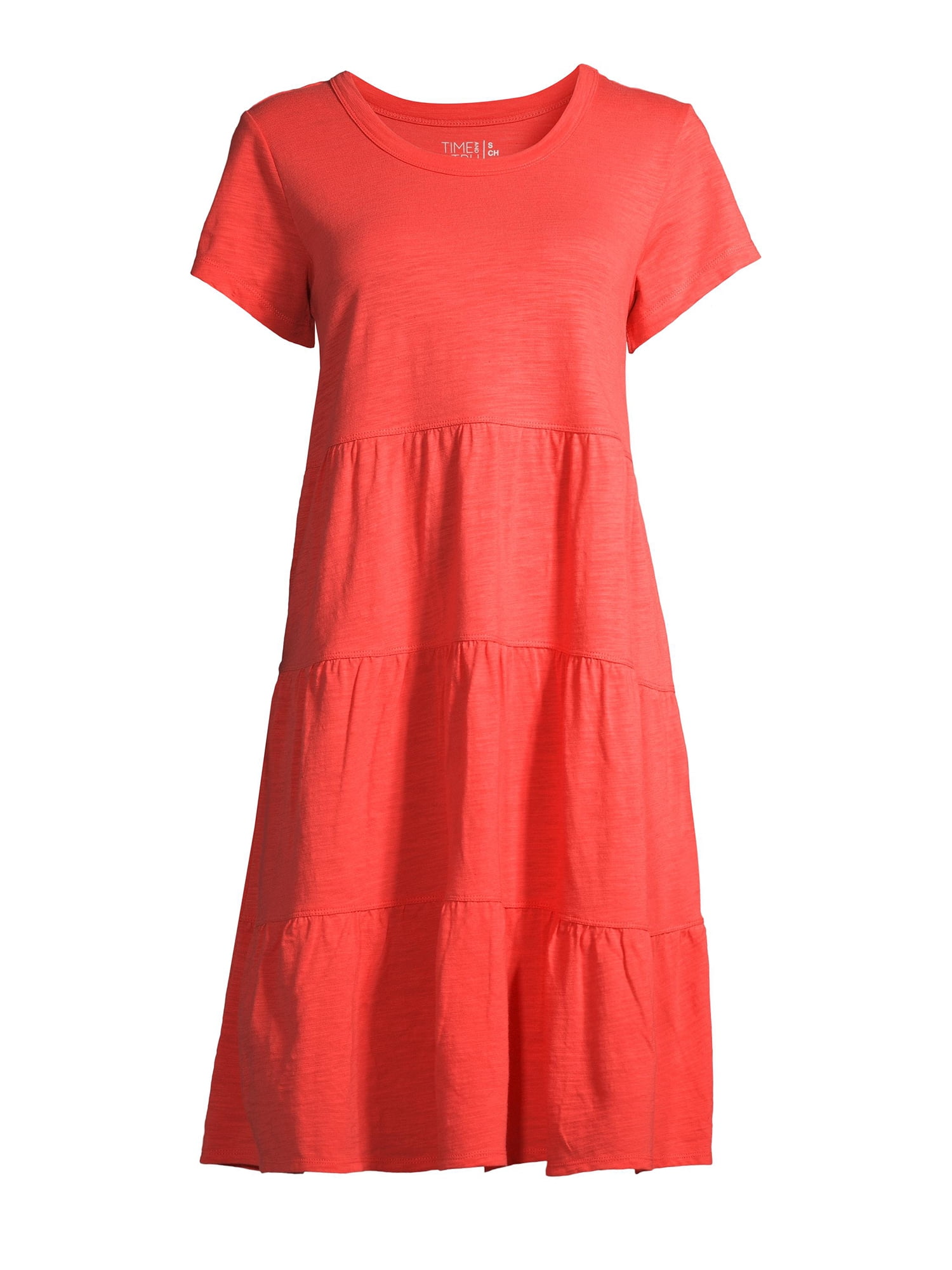 Time and Tru Women's Tiered Knit Dress 