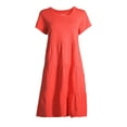 thumbnail image 2 of Time and Tru Women's Tiered Knit Dress, 2 of 6