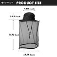 thumbnail image 2 of AYAMAYA Fishing Hat with Neck Face Cover, Sun Hat with Mesh , Anti Mosquito Gnats Net Hat for Hiking, Backpacking,Camping(Black), 2 of 7