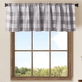 thumbnail image 1 of Cenefas de ventana WOSIBO Buffalo Check Plaid blanco/gris, paquete de 2, 1 of 7