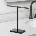 thumbnail image 2 of Gatco 1444MX Modern Rectangle Base Freestanding Countertop Towel Holder Matte Black / 10.50"" W x 11.13"" H T-Shape Style Countertop Hand Towel Holder for Bathroom Kitchen/Fingertip Towel Rack, 2 of 4
