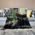 thumbnail image 2 of BCIIG Black Cat Blanket for Kids Adults, Black Cat Flannel Throw Blanket, Black Cat Decor Lightweight Warm Soft for Sofa Couch Bed Living Room Office   40x50in, 2 of 6