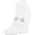 thumbnail image 2 of Under Armour 730-U6725P6-170 White Men's Size 8-12 Sweat Wicking No Show Socks, 2 of 5