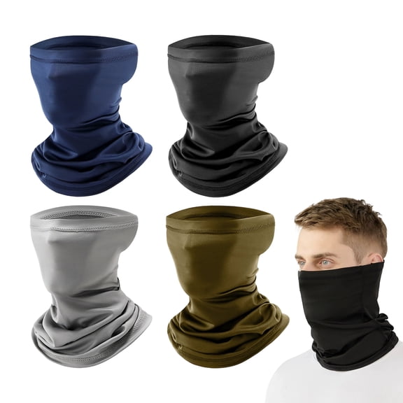 Kicpot 4 Pcs Neck Gaiter Cooling Gator Mask Face Mask Breathable Multi-Functional Headwear Unisex