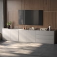 thumbnail image 5 of NessCarsti Modern Storage Cabinet with Drawers and Shelves for Kitchen, Dining Room, Living Room Coffee Bar Cabinet, White (A31.4″+A31.4″+B31.4″), 5 of 7