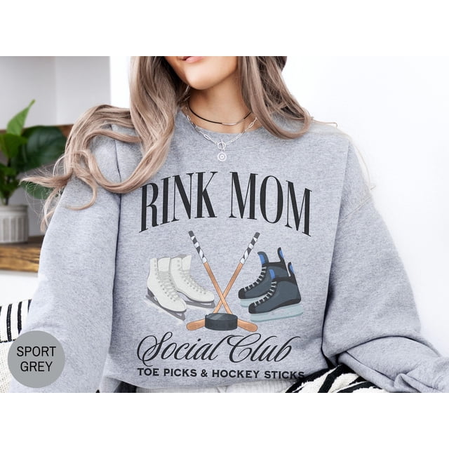 Rink Mom Hockey And Figure Skating , Rinkside Social Club Ice Sweater, Birthday Of Both Sweatshirt All Size S-3Xl