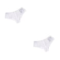 thumbnail image 1 of Sonducket Bragas con letras para mujer, ropa interior cómoda, calzoncillos de seda sin costuras sin rastro, lencería de cintura baja, Blanco METRO 2piezas, 1 of 6