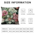 thumbnail image 5 of COMIO  Watercolor Vintage Rose Decorative Throw Pillow Cover Case, Peony Succulents Outdoor Pillow Cases Square Standard Cushion Covers for Sofa Couch Bed Car, 5 of 5