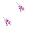 thumbnail image 2 of Yuarrent Flor artificial de oficina Orquídeas de baile falsas Banquete Flores de simulación realistas Adorno de planta de plástico Púrpura Púrpura 2Conjunto, 2 of 6