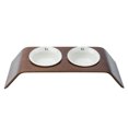 thumbnail image 1 of K1 Pet Design CapCap pet food table-Walnut, 1 of 6