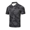 thumbnail image 2 of Goodtrade8 Polo T-Shirts for Men Short Sleeve Graphic Pullover Button up Collared Summer Outdoor Mens Shirts V-Neck, 2 of 7