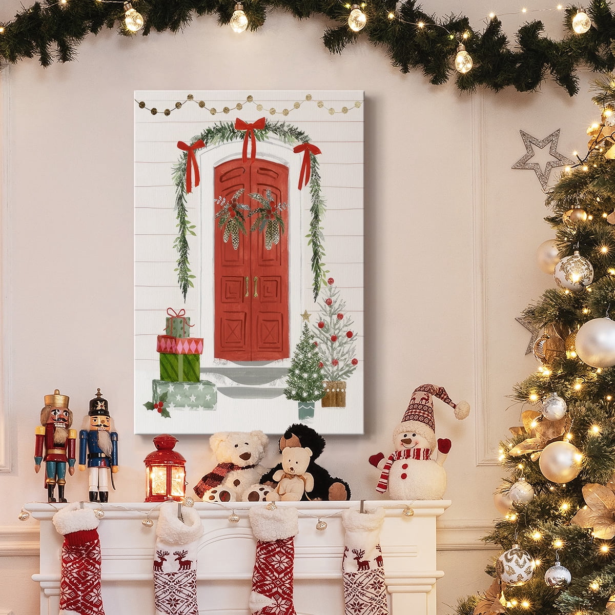 Festive Front Door II- Gallery Wrapped Canvas