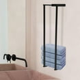 thumbnail image 3 of Wall Towel Rack for Rolled Towels,Towel Storage Wall Mounted Bath Towel Holder for Folded Space Saving  Bathroom Organizer Black, 3 of 11
