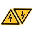 thumbnail image 1 of Unique Bargains Triangle Electrical Shock Risk Warning Sign Self Adhesive Yellow 20mm 10pack, 1 of 4