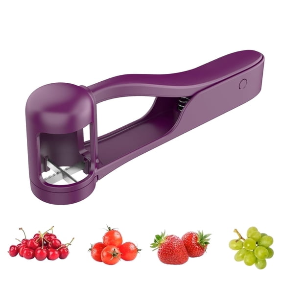 Luvan Purple Grape Cutter Quarters, Cherry Tomatoes Fruit Grapes Slicer for Toddlers,Salad,Kitchen Gadgets