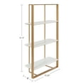 thumbnail image 2 of Kate and Laurel Kercheval Modern Glam Wood Wall Shelf, 15 x 32, White and Gold, 2 of 7