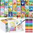 thumbnail image 1 of Juego de libros para colorear BenLouis para niños con crayones apilables, 1 of 7