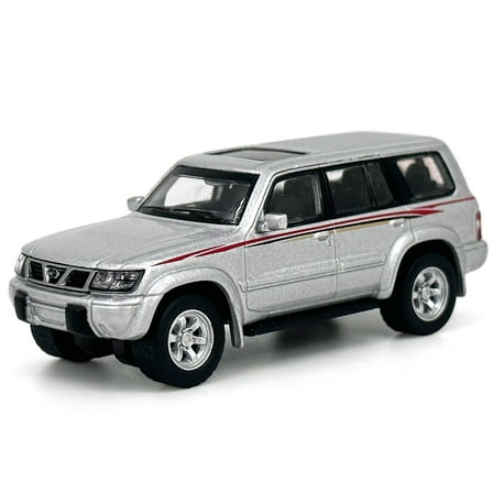 1:64 Scale Paudi Nissan Patrol Silvery Diecast Model Car Miniature Toy Car Vehicle