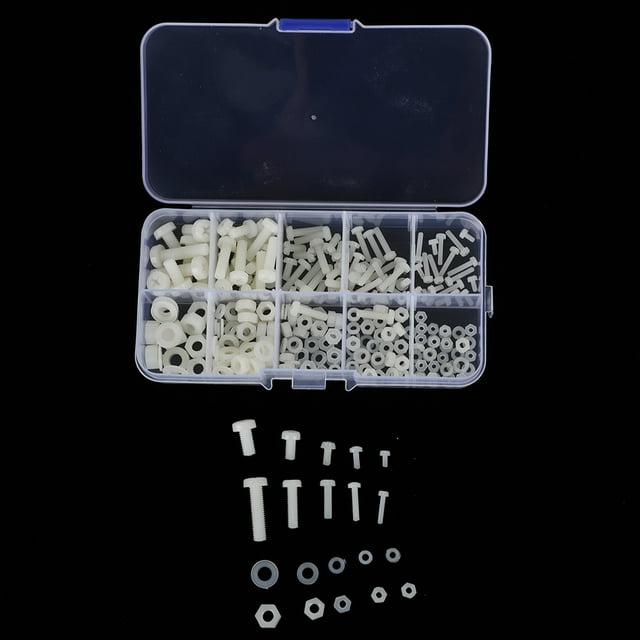 Écrou à Vis en Nylon, Kit d'Assortiment Vis en Nylon Vis pour Maison pour Extérieur pour Menuiserie pour Industrie