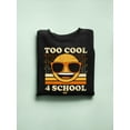 thumbnail image 3 of Too Cool 4 School - Retro Emoji Sunglasses Graphic Women's Sweatshirt, 3 of 4