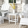 thumbnail image 2 of Costaelm Paradise Adirondack Outdoor Patio Side Square End Table Small Poly Lumber HDPE Weather Resistant, White, 2 of 7