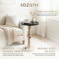 thumbnail image 2 of COZAYH Pedestal Tray Top End Table for Holding Drinks, Lamps or Plants, Black, 2 of 9