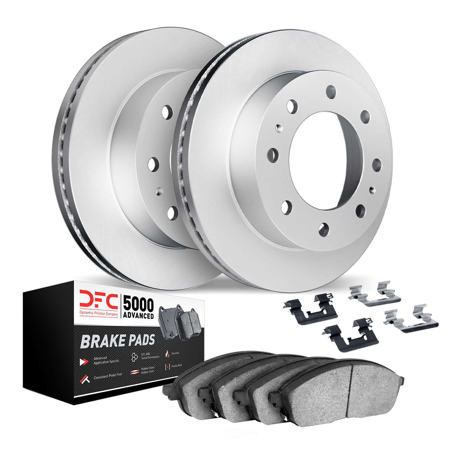 Dynamic Friction Company 4512-48149 DFC GEOSPEC Coated Rotors with 5000 Brake Pads - Ceramic and