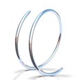 thumbnail image 2 of Tiny Silver Double Hoop Nose Ring - Spiral Nose Ring 20 Gauge Snug Double Nose Piercing Thin Nose Piercings Hoops, 2 of 4