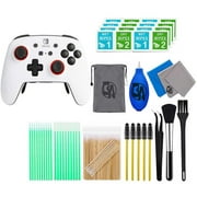 PowerA - FUSION Pro Wireless Controller for Nintendo Switch - White/Black With Cleaning Manual Kit Bolt Axtion Bundle Used