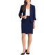 thumbnail image 1 of Conjunto de falda de 2 piezas Inspire Chic para mujer, con chaqueta de solapa y falda lápiz XL en azul oscuro, 1 of 6