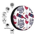 thumbnail image 4 of Bingfone Bouteille de Verre à Vin Rouge pour Housse de Pneu de Rechange, Protecteurs de Roue Universels Imperméables pour RV, Caravane, Remorque de Voyage, SUV, Camion-14 Pouces, 4 of 6