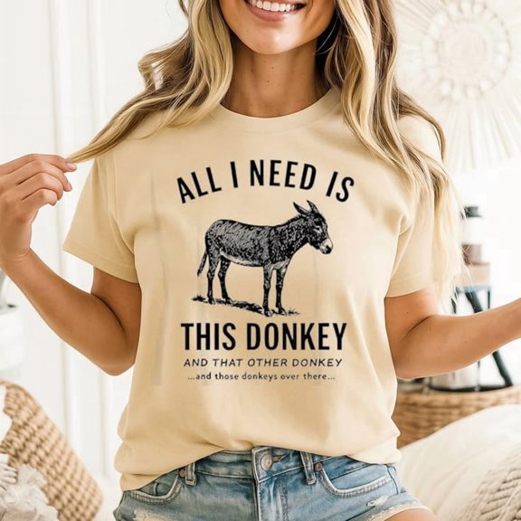 All I Need is This Donkey Vintage Animal T-shirt Sizes S-5XL