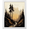 thumbnail image 2 of Maki 15x18 White Modern Wood Framed Wall Art Titled - The Fire Watch, 2 of 6