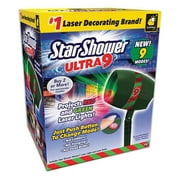 Star Shower Ultra 9 ASOTV, with 9 Enhanced Modes for Spectacular Outdoor Holiday Laser Lighting with Thousands of Lights Covering 3200 Square feet, Green, 8.5 in