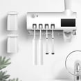 thumbnail image 1 of Toothbrush Holder Cleaner Wall Toothbrush Holder Cleaner Uv Toothbrush Holder Toothbrush Holder Cleaner Wall Mounted Smart Safe UV Toothbrush Rack With Toothpaste Dispenser For, 1 of 8