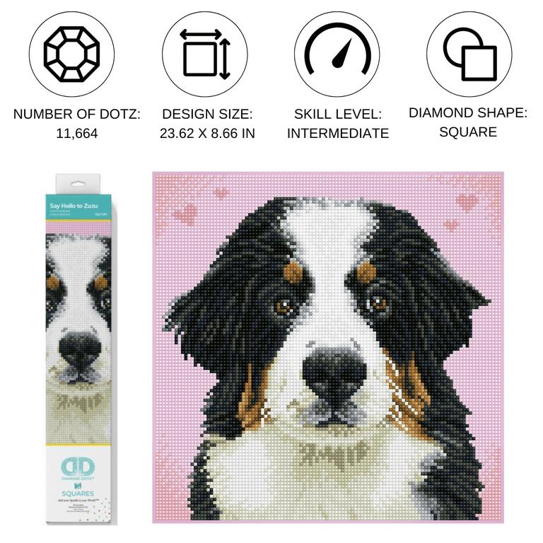 Diamond Dotz Say Hello to Zuzu Dog Diamond Painting Kits for