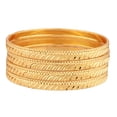 thumbnail image 6 of Efulgenz Traditional Wedding Bridal Indian Bangle Set Gold Tone Bracelet Bangle Jewelry for Women (6 Pcs) Size 2.8, 6 of 6