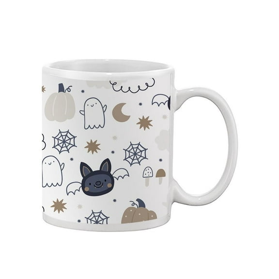 Baby Bats And Ghosts Pattern Mug - Image by Shutterstock,