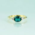 thumbnail image 3 of Oval-Cut Lab-Created Green Emerald Solitaire Ring in 925 Sterling Silver – Elegant Green Gemstone Ring for Women, Timeless Solitaire Engagement or Promise Ring, 3 of 4