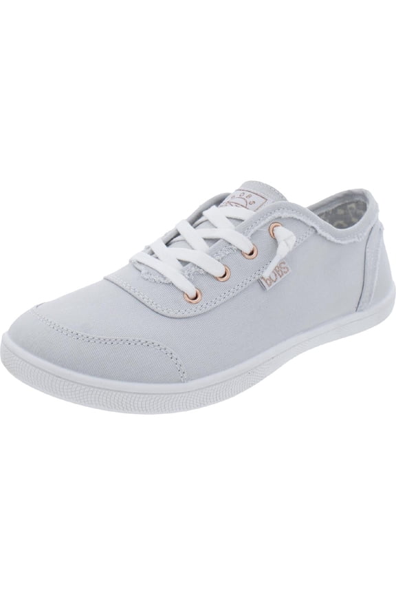 BOBs B Cute Womens Slip on Shoes, Casual Comfort Canvas Sneakers