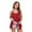 Wine Red, variant on Womens Cami Pajama Set Sleeveless Spaghetti Strap Tank Top Pjs Printed Sleepwear Spring Summer Modal Jammies 2PCS for Women's S-XXL