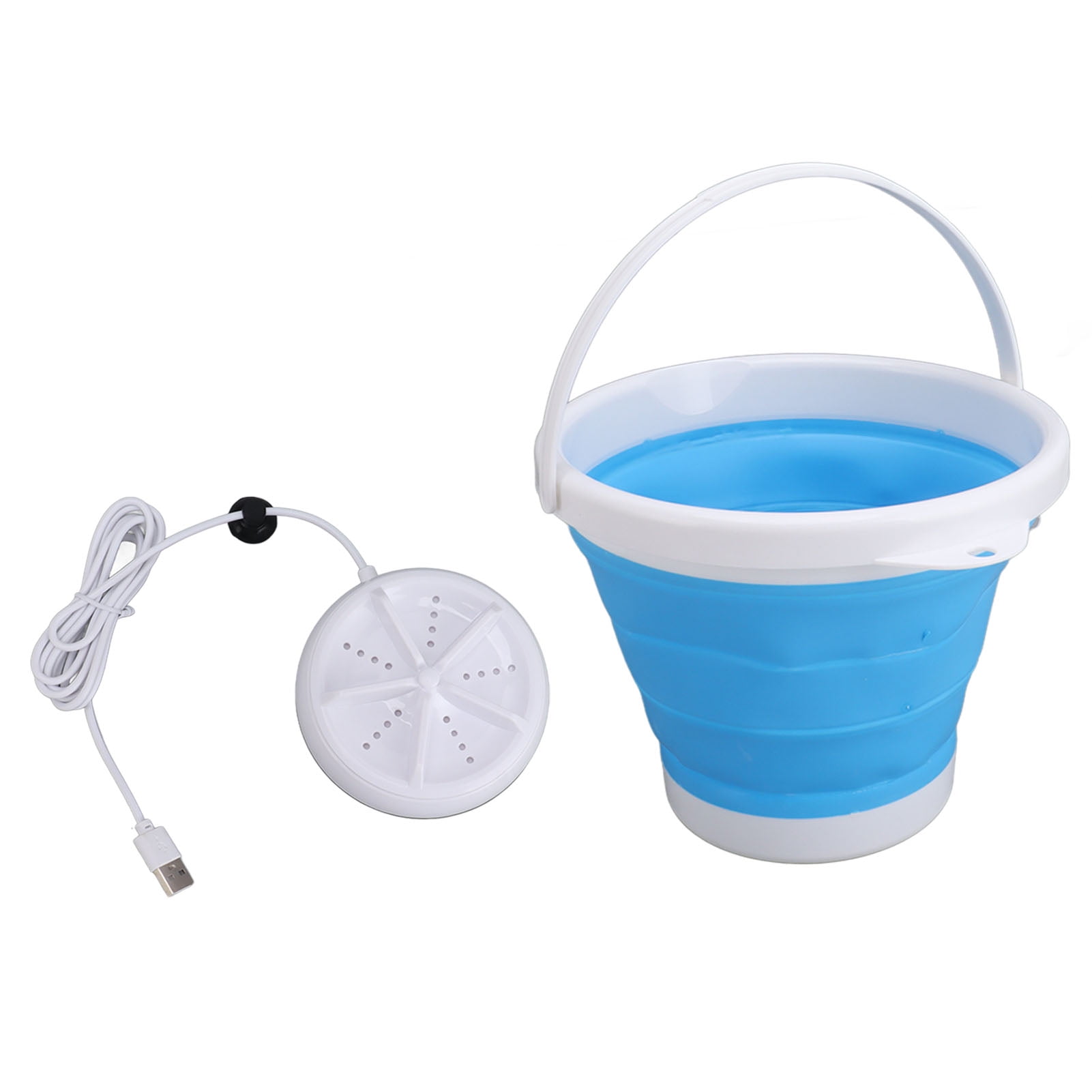 USB Portable Mini Washing Machine, 6W 10L Foldable Laundry Washer with Super Shock , Home Washer for Camping Apartments Dorms College Rooms