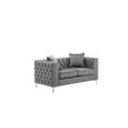 thumbnail image 5 of Lilola Home Lorreto Velvet Fabric Sofa Loveseat Living Room Set-Color:Grey, 5 of 6