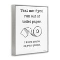 thumbnail image 4 of Stupell Industries Text Me for Toilet Paper Typography Painting Gray Framed Art Print Wall Art, 24 x 30, 4 of 10