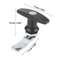 thumbnail image 3 of Unique Bargains 2pcs T Shaped Handle Door Lock Latch with Keys RV Truck Trailer Cabinet Tool Box Lock Zinc Alloy, 3 of 8