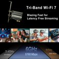 thumbnail image 2 of Tarjeta Wifi 7 Pcie 9.3Gbps 802.11Be Tarjeta Wifi 6E Con Bluetooth 5.4 Tri-Band 4K Qam 320Mhz Wifi 7 Be200 Adaptador De Red Inalámbrico Interno Para Pc De Escritorio Compatible Con Windows 11 De 64 Bi, 2 of 5